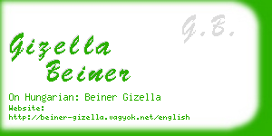 gizella beiner business card